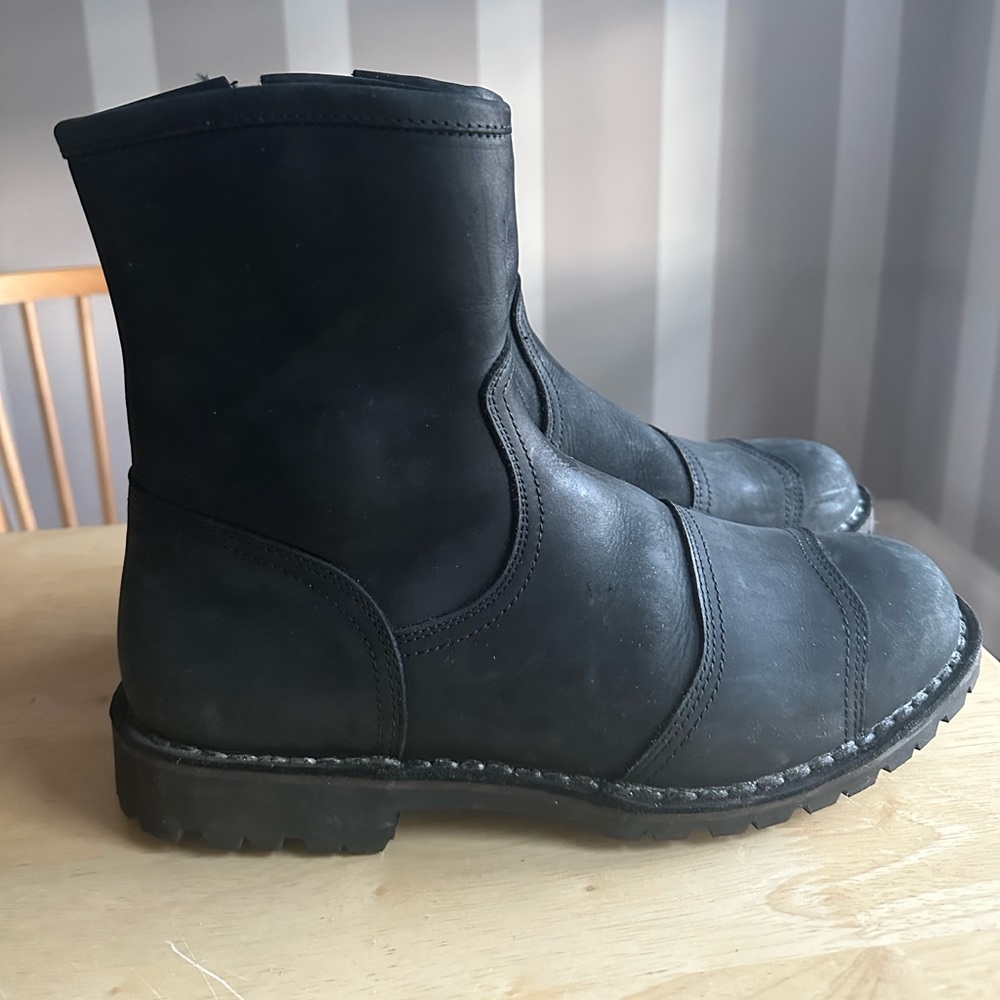Black Belstaff leather chelsea boots - US 11 EU 44